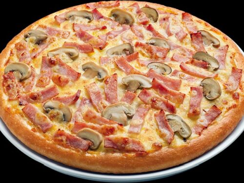 Jamón con bacon y hongo